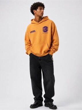 Ricciardo RIC3 Men’s Graphic Hoodie Size L - Orange 100% Cotton